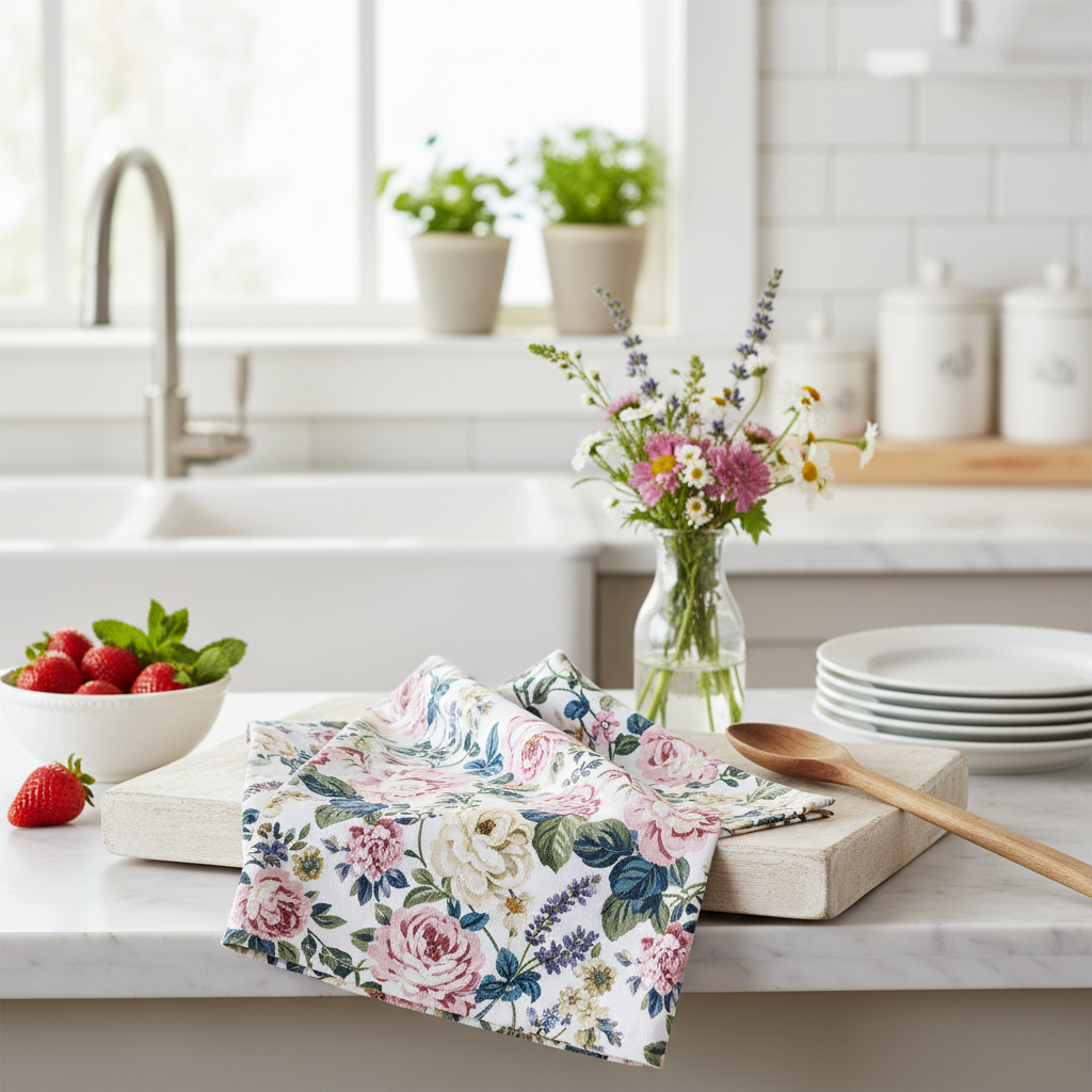 A Blooming Essential: Review of the Michel Design Works Floral Cotton Kitchen Towel