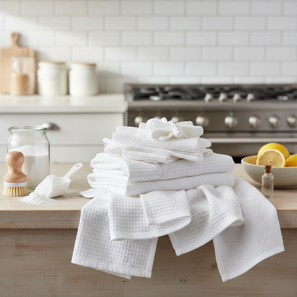 How to Keep White Kitchen Towels Bright and Clean