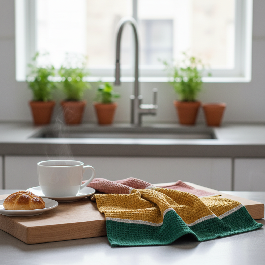 Review: HAY Waffle Tea Towel (Modern Color Block) – A Stylish Kitchen Essential