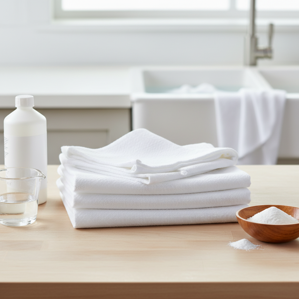 Restore Brilliance: How to Bleach White Kitchen Towels Without Damage
